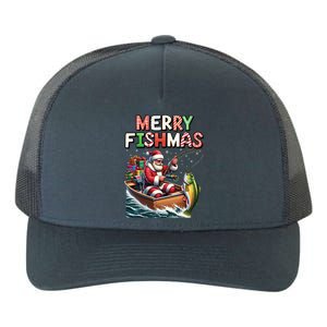 Merry Fishmas Santa Fishing Lovers Funny Fisher Christmas Funny Gift Yupoong Adult 5-Panel Trucker Hat