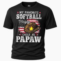 My Favorite Softball Player Calls Me Papaw American Flag Performance Shirt