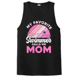 My Favorite Swimmer Calls Me Mom Mothers Day Retro Swimming PosiCharge Competitor Tank