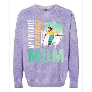 My Favorite Ski Buddies Call Me Mom Skiing For Ski Lovers Gift Colorblast Crewneck Sweatshirt