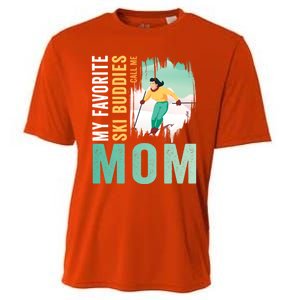 My Favorite Ski Buddies Call Me Mom Skiing For Ski Lovers Gift Cooling Performance Crew T-Shirt