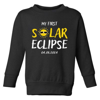 My First Total Solar Eclipse April 8th Eclipse Toddler Sweatshirt