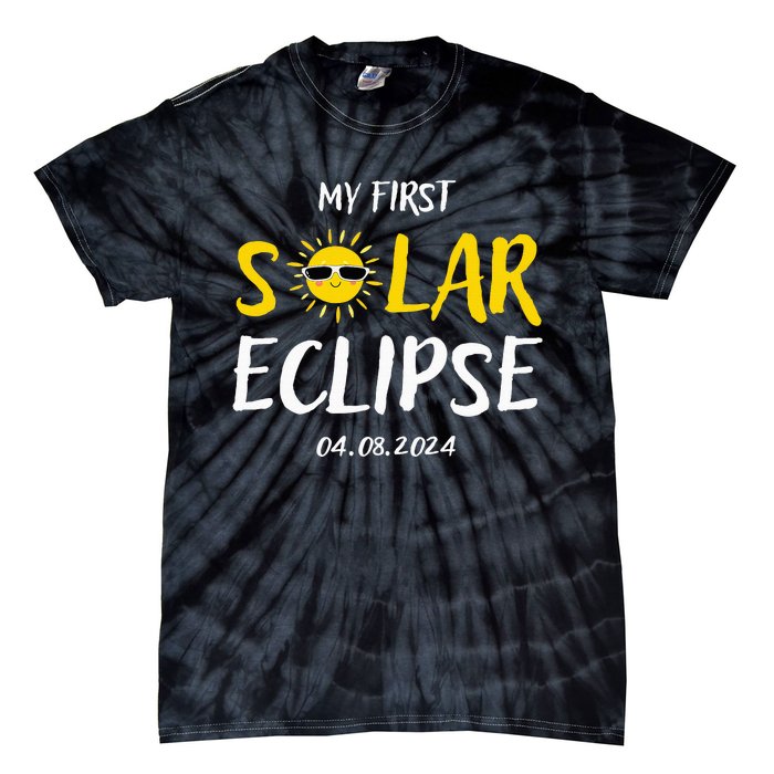 My First Total Solar Eclipse April 8th Eclipse Tie-Dye T-Shirt