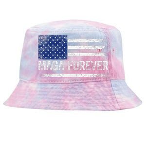 Maga Forever Trump 47 Outfit America Flag Maga Forever Tie-Dyed Bucket Hat