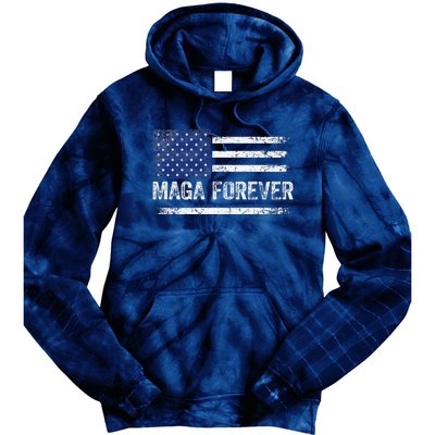 Maga Forever Trump 47 Outfit America Flag Maga Forever Tie Dye Hoodie