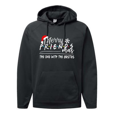 Merry Friendsmas The One With The Besties Christmas Friends Performance Fleece Hoodie