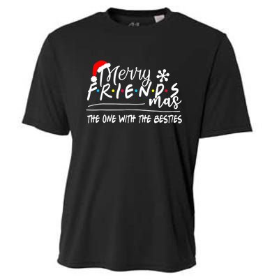 Merry Friendsmas The One With The Besties Christmas Friends Cooling Performance Crew T-Shirt