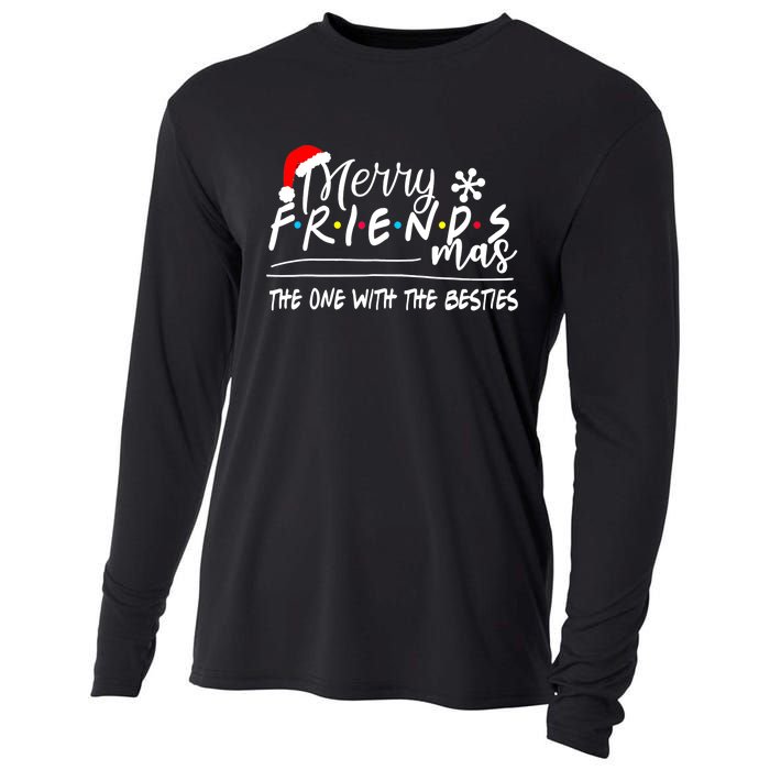 Merry Friendsmas The One With The Besties Christmas Friends Cooling Performance Long Sleeve Crew