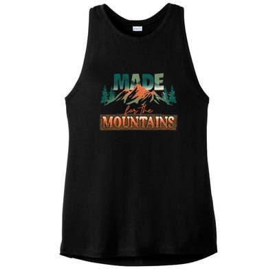 Made For The Mountains Hiking Gift Ladies PosiCharge Tri-Blend Wicking Tank