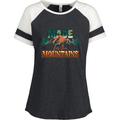 Made For The Mountains Hiking Gift Enza Ladies Jersey Colorblock Tee