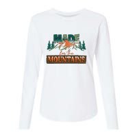 Made For The Mountains Hiking Gift Womens Cotton Relaxed Long Sleeve T-Shirt