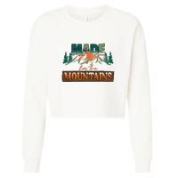 Made For The Mountains Hiking Gift Cropped Pullover Crew