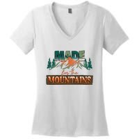 Made For The Mountains Hiking Gift Women's V-Neck T-Shirt