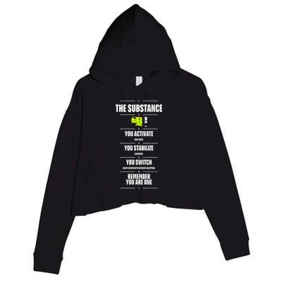 Meaning Funny The Substance Basic Crop Fleece Hoodie