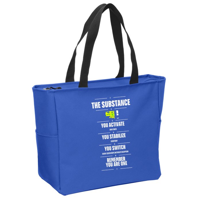 Meaning Funny The Substance Basic Zip Tote Bag