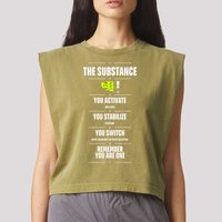 Meaning Funny The Substance Basic Garment-Dyed Women's Muscle Tee