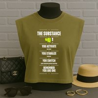 Meaning Funny The Substance Basic Garment-Dyed Women's Muscle Tee