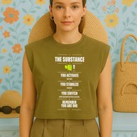 Meaning Funny The Substance Basic Garment-Dyed Women's Muscle Tee