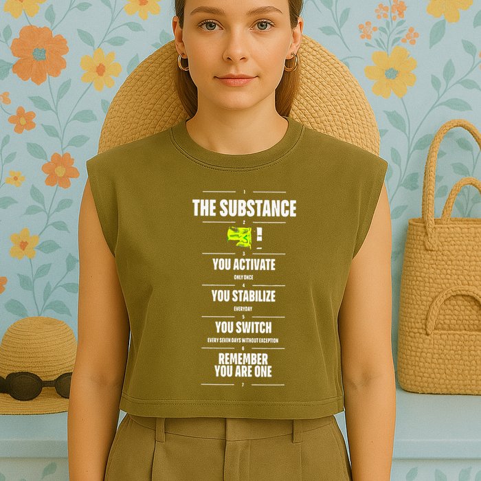 Meaning Funny The Substance Basic Garment-Dyed Women's Muscle Tee