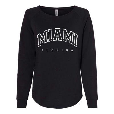 Miami Florida Throwback Design Classic Womens California Wash Sweatshirt