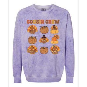 Matching Family Thanksgiving Cousin Crew Retro Matching Gift Colorblast Crewneck Sweatshirt