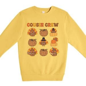 Matching Family Thanksgiving Cousin Crew Retro Matching Gift Premium Crewneck Sweatshirt