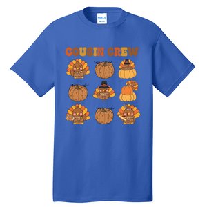 Matching Family Thanksgiving Cousin Crew Retro Matching Gift Tall T-Shirt