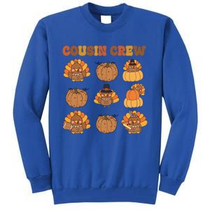 Matching Family Thanksgiving Cousin Crew Retro Matching Gift Tall Sweatshirt