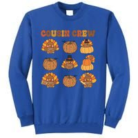 Matching Family Thanksgiving Cousin Crew Retro Matching Gift Tall Sweatshirt