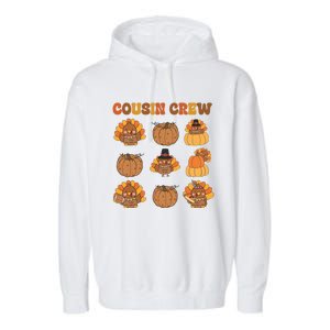 Matching Family Thanksgiving Cousin Crew Retro Matching Gift Garment-Dyed Fleece Hoodie