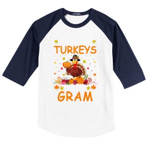 My Favorite Turkeys Call Me Gram Funny Saying Thanksgiving Gift Baseball Sleeve Shirt