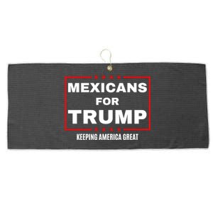 Mexicans For Trump 2024 Keeping America Great Large Microfiber Waffle Golf Towel