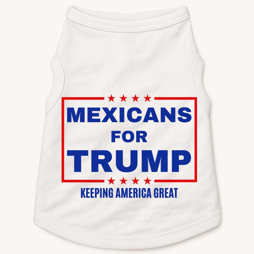 Mexicans For Trump 2024 Keeping America Great Doggie Tank