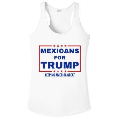 Mexicans For Trump 2024 Keeping America Great Ladies PosiCharge Competitor Racerback Tank