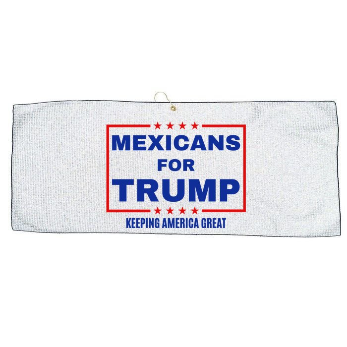 Mexicans For Trump 2024 Keeping America Great Large Microfiber Waffle Golf Towel