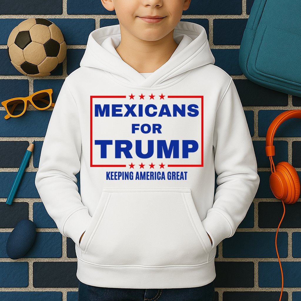 Mexicans For Trump 2024 Keeping America Great Kids Hoodie