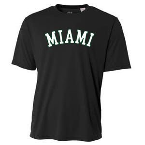 Miami Fl Throwback Sporty Design Classic Cooling Performance Crew T-Shirt