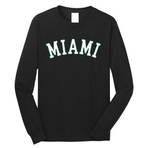 Miami Fl Throwback Sporty Design Classic Long Sleeve Shirt