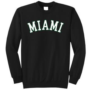 Miami Fl Throwback Sporty Design Classic Sweatshirt