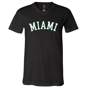 Miami Fl Throwback Sporty Design Classic V-Neck T-Shirt