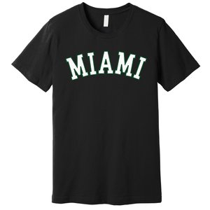 Miami Fl Throwback Sporty Design Classic Premium T-Shirt