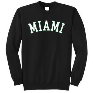 Miami Fl Throwback Sporty Design Classic Tall Sweatshirt