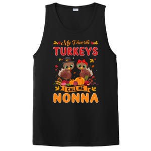 My Favorite Turkeys Call Me Nonna Cute Family Thanksgiving Gift PosiCharge Competitor Tank