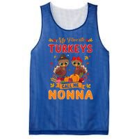 My Favorite Turkeys Call Me Nonna Cute Family Thanksgiving Gift Mesh Reversible Basketball Jersey Tank