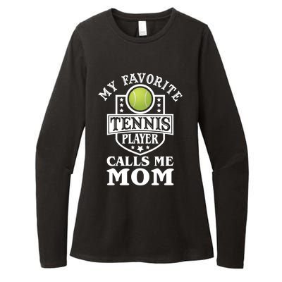 My Favorite Tennis Player Calls Me Mom Funny Tennis Cool Gift Womens CVC Long Sleeve Shirt