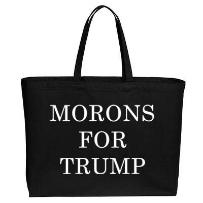 Morons For Trump Cotton Canvas Jumbo Tote