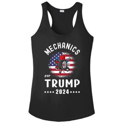 Mechanics For Trump 2024 American Flag Vote Trump Gift Ladies PosiCharge Competitor Racerback Tank