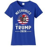 Mechanics For Trump 2024 American Flag Vote Trump Gift Women's T-Shirt