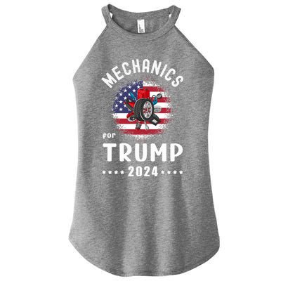 Mechanics For Trump 2024 American Flag Vote Trump Gift Women's Perfect Tri Rocker Tank