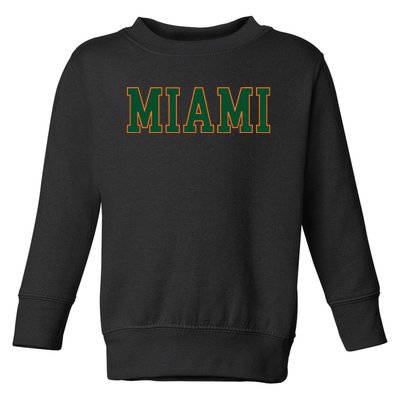 Miami Florida Throwback Design Classic Toddler Sweatshirt